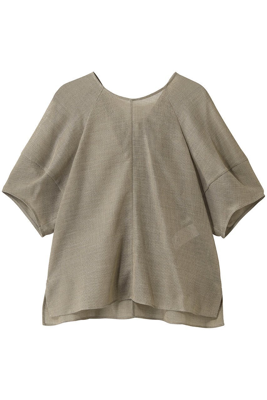 【ベイジ,/BEIGE,】のLIATRIS(リアトリス)/バックリボンハーフスリーブブラウス インテリア・キッズ・メンズ・レディースファッション・服の通販 founy(ファウニー) 　ファッション　Fashion　レディースファッション　Fashion for Women　トップス・カットソー　Cut & Sew Tops　シャツ・ブラウス・オフィスカジュアル　Elegant Blouses & Button-Ups　ショート　Short, Short Length　スリーブ　Sleeve, Long Sleeve / Short Sleeve　タイトスカート　Pencil Skirt, Tight Skirt　フォルム　Silhouette, Form　エレガント 上品　Elegant　夏　Summer　新作・新入荷　New Arrivals / New In　Flax|ID: prp329100004992210 ipo3291000000037386675