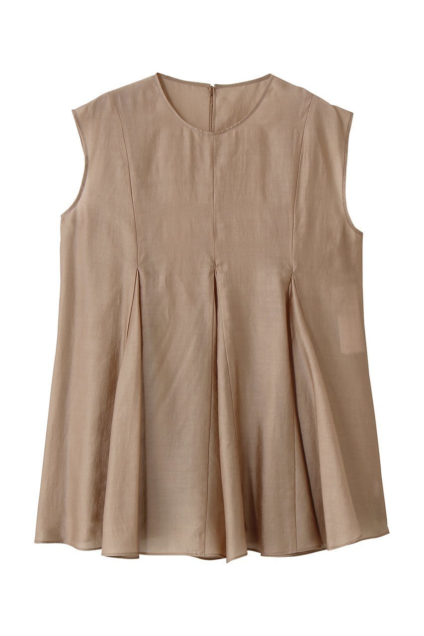 【ベイジ,/BEIGE,】のAMARYLLIS(アマリリス)/シアー切替フレアブラウス インテリア・キッズ・メンズ・レディースファッション・服の通販 founy(ファウニー) ファッション Fashion レディースファッション Fashion for Women トップス・カットソー Cut & Sew Tops キャミソール&ノースリーブ Camisoles & Sleeveless Tops シャツ・ブラウス・オフィスカジュアル Elegant Blouses & Button-Ups シアー Sheer, See-Through スリム Slim, Slim Fit センター Center, Center Line ノースリーブ Sleeveless, No-Sleeve フレア Flare, Flared 切替 Switching, Contrast Panel 夏 Summer 新作・新入荷 New Arrivals / New In 春 Spring S/S・春夏 SS, Spring/Summer, Warm Season Milk Tea|ID: prp329100004992211 ipo3291000000037386683