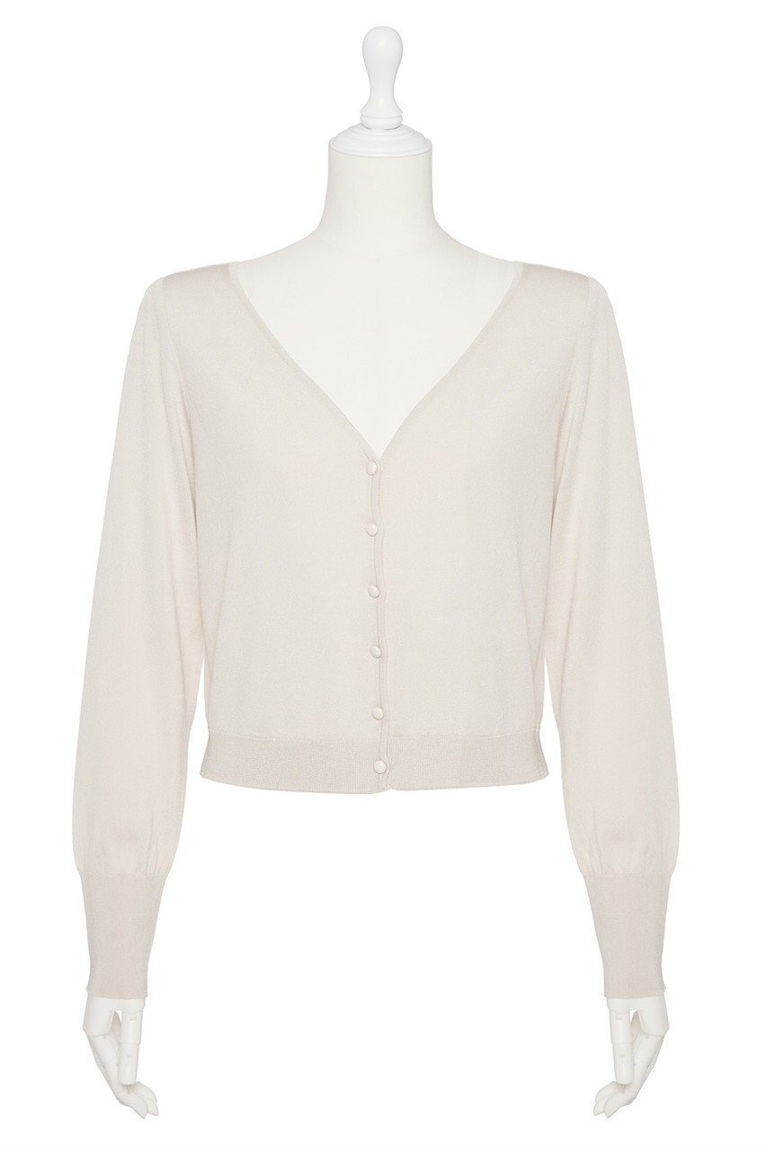 【デイジーリン/DAISY LIN】のさらさら Knit “KOGAO Cardigan” インテリア・キッズ・メンズ・レディースファッション・服の通販 founy(ファウニー) 　ファッション　Fashion　レディースファッション　Fashion for Women　トップス・カットソー　Cut & Sew Tops　ニット　Knit Tops & Sweaters　カーディガン・羽織り　Layered Style Cardigans　なめらか　Smooth, Silky Texture　エレガント 上品　Elegant　カーディガン　Cardigan, Knitwear　デコルテ　Décolleté, Neckline　ノースリーブ　Sleeveless, No-Sleeve　新作・新入荷　New Arrivals / New In　長袖　Long Sleeve, Full Sleeve　パウダーベージュ|ID: prp329100004992213 ipo3291000000037386698