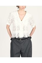 【プランク プロジェクト/PRANK PROJECT】のスカラップレースセーラーシャツ / Scallop Lace Sailor Shirt 大人の最旬トレンドファッション＆コーディネート founy(ファウニー) ファッション Fashion レディースファッション Fashion for Women トップス・カットソー Cut & Sew Tops シャツ・ブラウス・オフィスカジュアル Elegant Blouses & Button-Ups おすすめ Recommended / Our Picks オケージョン Occasion Wear クラシック Classic, Timeless Style ショート Short, Short Length スカラップ Scallop, Scalloped Edge スリーブ Sleeve, Long Sleeve / Short Sleeve バランス Balance, Style Balance レース Lace, Lace Fabric 新作・新入荷 New Arrivals / New In thumbnail WHT(ホワイト)|ID: prp329100004992218 ipo3291000000037386738