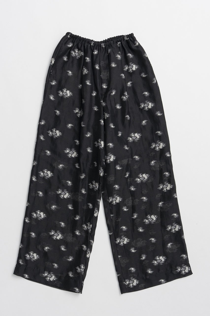 【プランク プロジェクト/PRANK PROJECT】のフラワージャガードラウンジパンツ / Flower Jacquard Lounge Pants インテリア・キッズ・メンズ・レディースファッション・服の通販 founy(ファウニー) 　ファッション　Fashion　レディースファッション　Fashion for Women　パンツ　Pants & Trousers　おすすめ　Recommended / Our Picks　カットソー　Cut and Sewn Top　シアー　Sheer, See-Through　シンプル　Simple, Minimal　ジャカード／ジャガード　Jacquard, Woven Pattern　セットアップ　Set-Up, Coordinated Outfit　トレンド　Trend, Trending Now　パジャマ　Pajamas, Sleepwear　リネン　Linen, Linen Fabric　ワイド　Wide, Wide Fit　新作・新入荷　New Arrivals / New In　C.GRY(チャコールグレー)|ID: prp329100004992222 ipo3291000000037386779