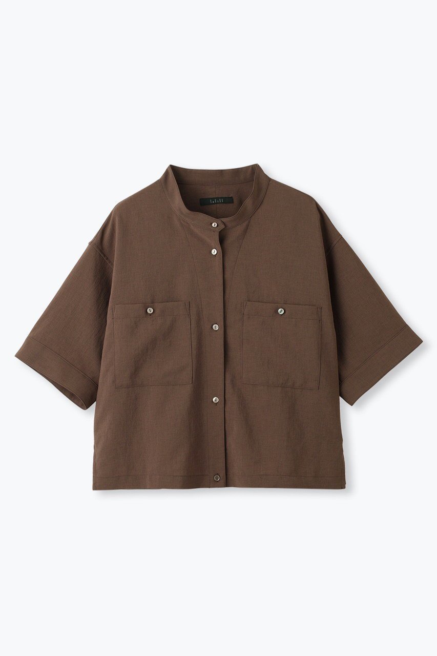 【レリル/lelill】のハイテクシアーショートシャツ インテリア・キッズ・メンズ・レディースファッション・服の通販 founy(ファウニー) 　ファッション　Fashion　レディースファッション　Fashion for Women　トップス・カットソー　Cut & Sew Tops　シャツ・ブラウス・オフィスカジュアル　Elegant Blouses & Button-Ups　ロングTシャツ・Tシャツ　Longline T-Shirts & Tees　カットソー・ベーシックTシャツ　Cut-and-Sewn Tops / Stretch Tees & Basics　ショート　Short, Short Length　スリーブ　Sleeve, Long Sleeve / Short Sleeve　トレンド　Trend, Trending Now　ワイド　Wide, Wide Fit　夏　Summer　定番　Standard, Basic Item　新作・新入荷　New Arrivals / New In　ブラウン|ID: prp329100004992229 ipo3291000000037386845