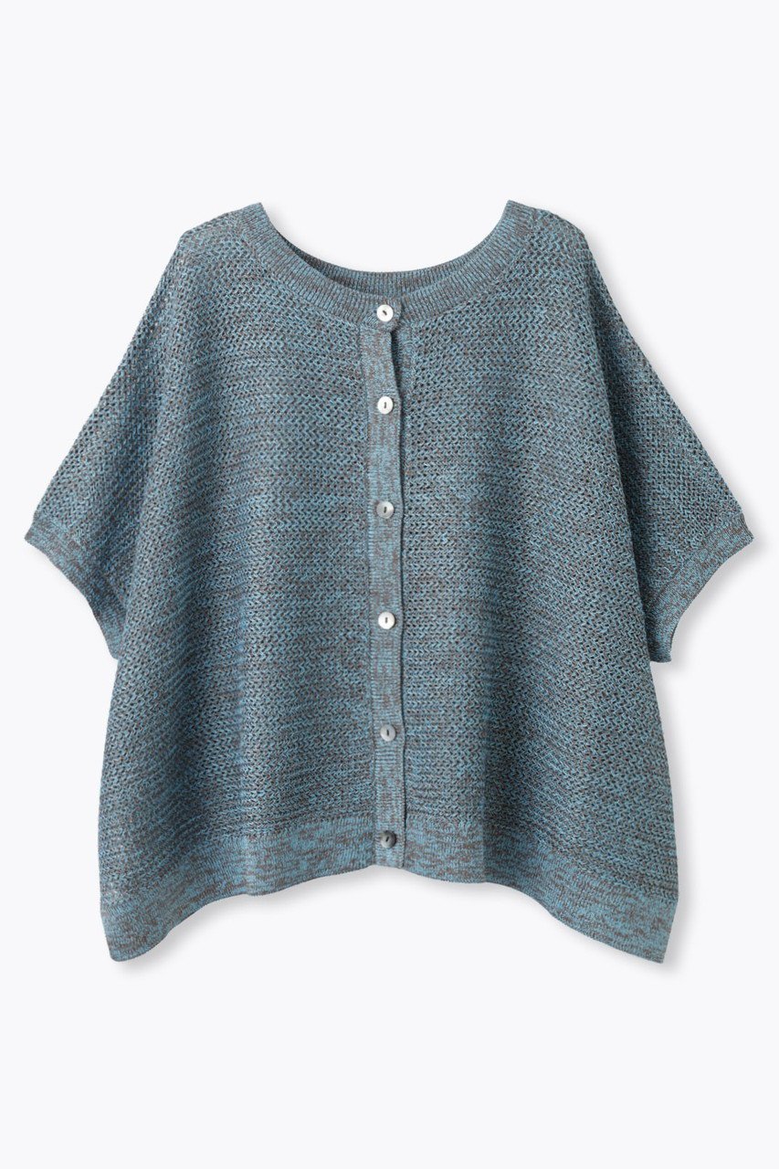 【レリル/lelill】のミックスギマ 2WAYカーディガン インテリア・キッズ・メンズ・レディースファッション・服の通販 founy(ファウニー) 　ファッション　Fashion　レディースファッション　Fashion for Women　トップス・カットソー　Cut & Sew Tops　ニット　Knit Tops & Sweaters　カーディガン・羽織り　Layered Style Cardigans　カーディガン　Cardigan, Knitwear　ミックス　Mix, Mixed Style　ワイド　Wide, Wide Fit　夏　Summer　定番　Standard, Basic Item　新作・新入荷　New Arrivals / New In　ブルー|ID: prp329100004992233 ipo3291000000037386883
