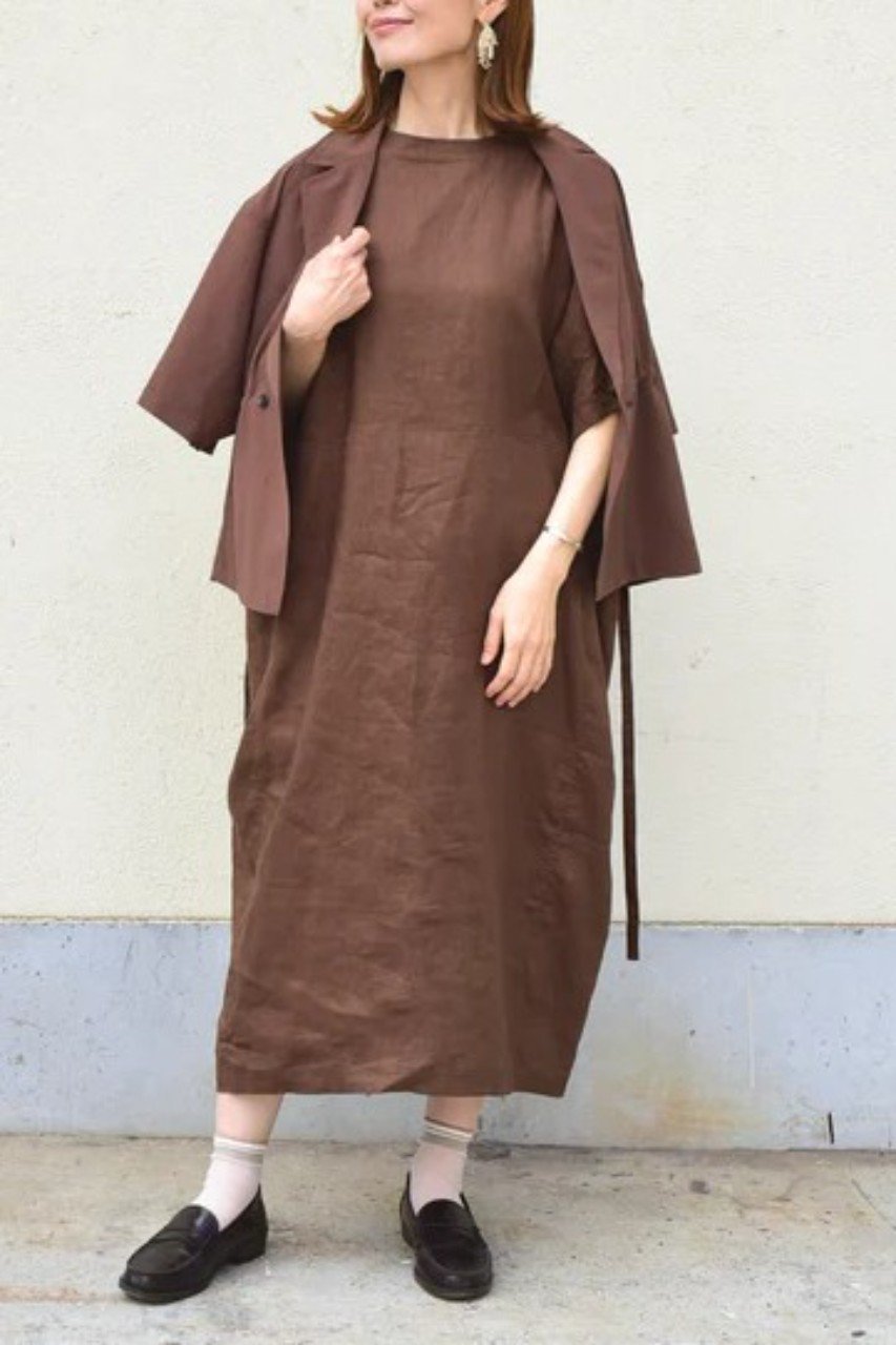 【レリル/lelill】のリネン コクーンワンピース 大人の最旬トレンドファッション＆コーディネート founy(ファウニー) 　ファッション　Fashion　レディースファッション　Fashion for Women　ワンピース　Dresses　チュニック　Tunic Tops & Dresses　チュニック　Tunic, Long Top　定番　Standard, Basic Item　人気　Popular, Best Seller　ブラウジング　Blouson Silhouette, Cinched Waist　リネン　Linen, Linen Fabric　ロング　Long, Long-Length　夏　Summer　エレガント 上品　Elegant　新作・新入荷　New Arrivals / New In　other-5|ID: prp329100004992256 ipo3291000000037387075