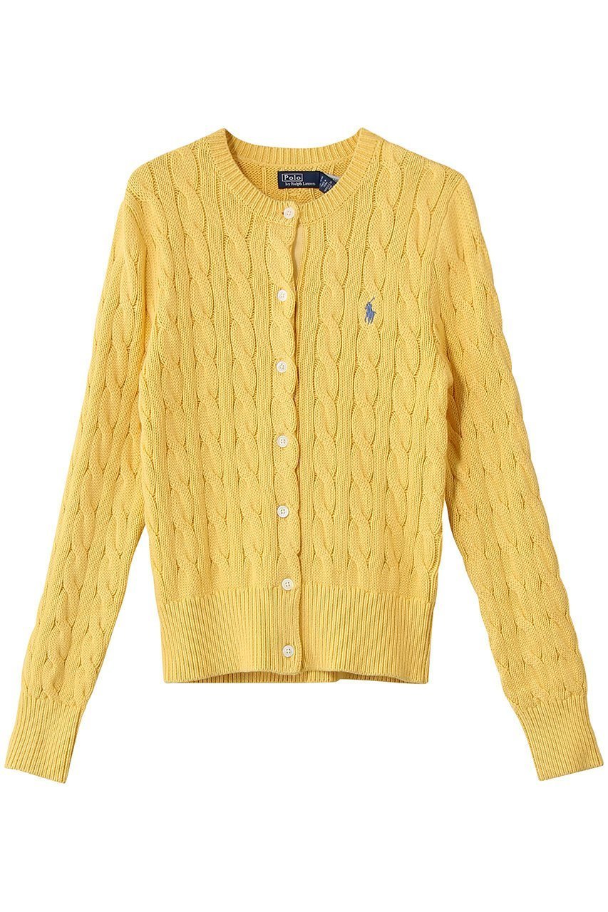 【ラルフローレン/RALPH LAUREN】の【POLO RALPH LAUREN】ケーブルニット コットン クルーネック カーディガン 大人の最旬トレンドファッション＆コーディネート founy(ファウニー) 　ファッション　Fashion　レディースファッション　Fashion for Women　トップス・カットソー　Cut & Sew Tops　ニット　Knit Tops & Sweaters　カーディガン・羽織り　Layered Style Cardigans　おすすめ　Recommended / Our Picks　カーディガン　Cardigan, Knitwear　スリム　Slim, Slim Fit　フィット　Fit, Slim Fit　ワイド　Wide, Wide Fit　新作・新入荷　New Arrivals / New In　 other-1|ID: prp329100004992268 ipo3291000000037387164