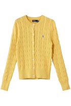 【ラルフローレン/RALPH LAUREN】の【POLO RALPH LAUREN】ケーブルニット コットン クルーネック カーディガン イエロー|ID:prp329100004992268