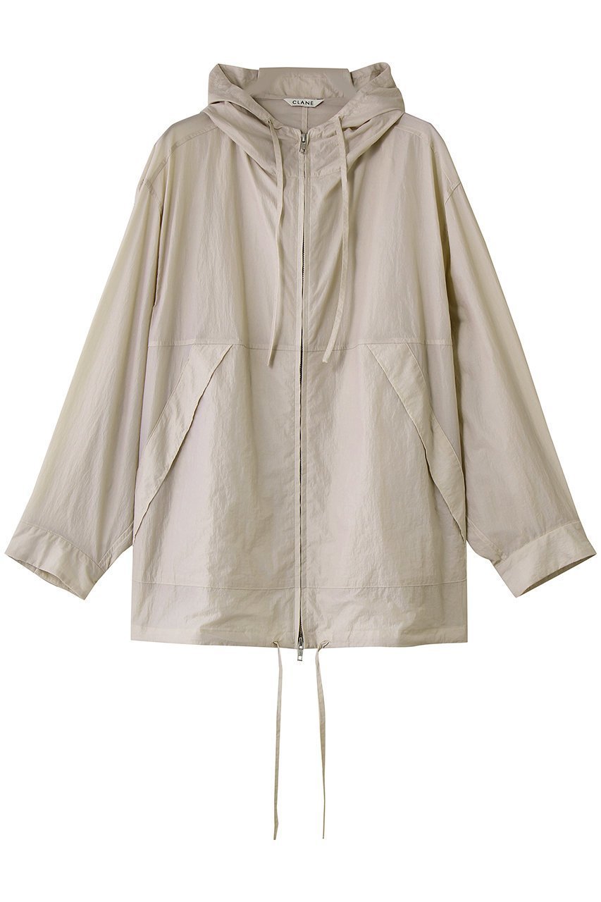 【クラネ/CLANE】のCRINKLED SHEER NYLON ZIP UP HOODIE インテリア・キッズ・メンズ・レディースファッション・服の通販 founy(ファウニー) 　ファッション　Fashion　レディースファッション　Fashion for Women　トップス・カットソー　Cut & Sew Tops　シャツ・ブラウス・オフィスカジュアル　Elegant Blouses & Button-Ups　レディースパーカー・カジュアルフーディー　Casual Hoodies & Sweatshirts　ロングTシャツ・Tシャツ　Longline T-Shirts & Tees　スウェット・クルーネックトップス　Sweatshirts & Crewnecks / Relaxed Fit Sweat Tops　カットソー・ベーシックTシャツ　Cut-and-Sewn Tops / Stretch Tees & Basics　アウトドア　Outdoor Clothing　シアー　Sheer, See-Through　トレンド　Trend, Trending Now　エレガント 上品　Elegant　新作・新入荷　New Arrivals / New In　BEIGE|ID: prp329100004992274 ipo3291000000037387212