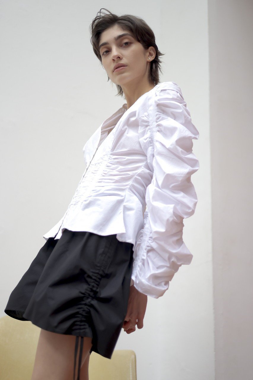 【マーレット/MERLETTE】のJAYA サイドギャザーショートパンツ 大人の最旬トレンドファッション＆コーディネート founy(ファウニー) 　ファッション　Fashion　レディースファッション　Fashion for Women　パンツ　Pants & Trousers　ショートパンツ・ハーフパンツ　High-Waisted & Relaxed Shorts　シャーリング　Shirring, Ruched　ショート　Short, Short Length　ドローコード　Drawcord, Drawstring Cord　フィット　Fit, Slim Fit　新作・新入荷　New Arrivals / New In　other-8|ID: prp329100004992277 ipo3291000000037387245
