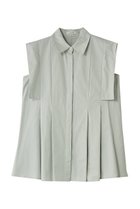 【クラネ/CLANE】のPANEL PLEAT WAIST SHAPE SHIRTS 大人の最旬トレンドファッション＆コーディネート founy(ファウニー) ファッション Fashion レディースファッション Fashion for Women トップス・カットソー Cut & Sew Tops キャミソール&ノースリーブ Camisoles & Sleeveless Tops シャツ・ブラウス・オフィスカジュアル Elegant Blouses & Button-Ups オケージョン Occasion Wear シンプル Simple, Minimal スクエア Square, Square Shape スリーブ Sleeve, Long Sleeve / Short Sleeve ノースリーブ Sleeveless, No-Sleeve ボトム Bottoms, Lower Wear エレガント 上品 Elegant 新作・新入荷 New Arrivals / New In thumbnail MINT|ID: prp329100004992290 ipo3291000000037387349