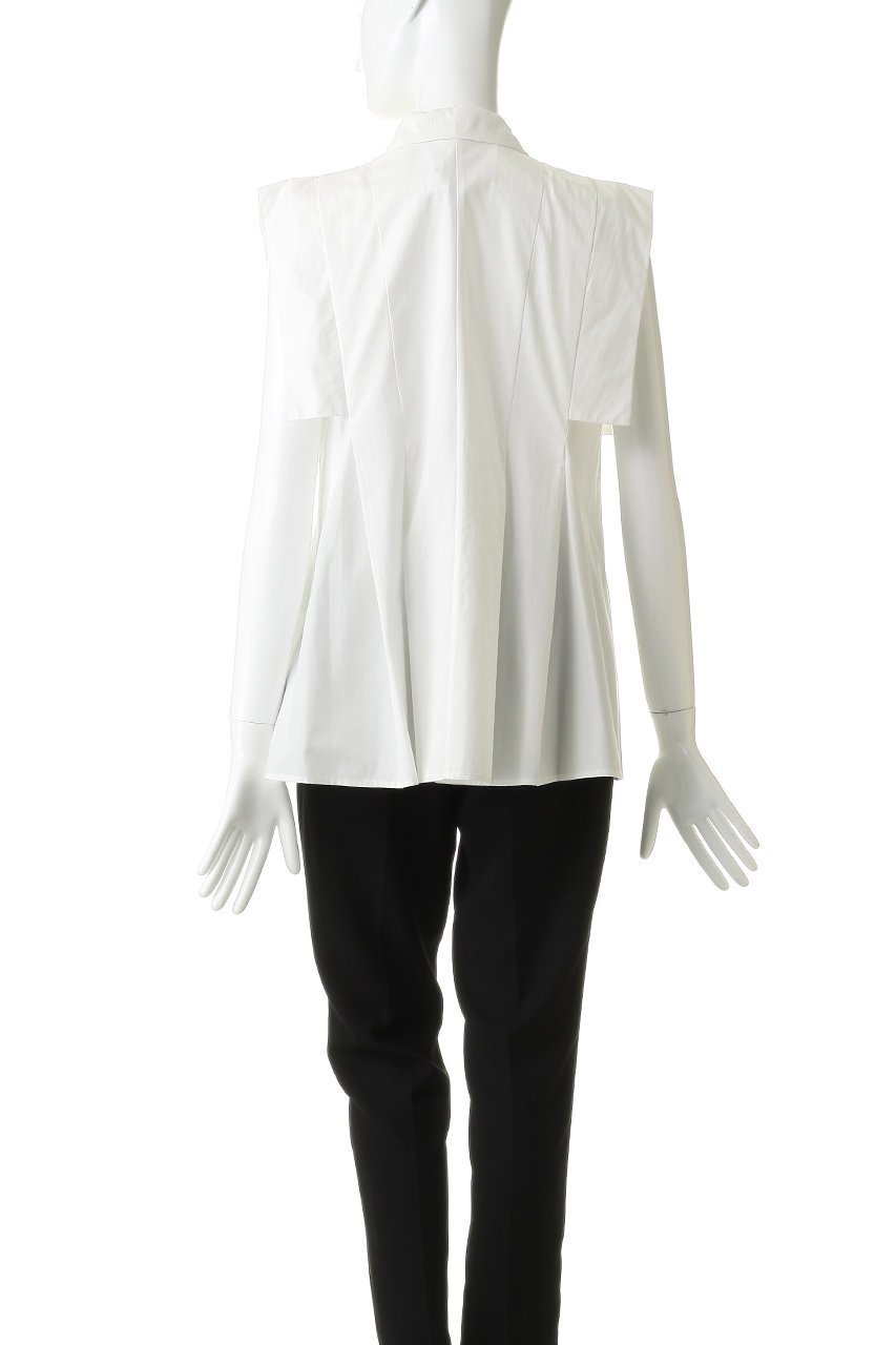 【クラネ/CLANE】のPANEL PLEAT WAIST SHAPE SHIRTS 大人の最旬トレンドファッション＆コーディネート founy(ファウニー) 　ファッション　Fashion　レディースファッション　Fashion for Women　トップス・カットソー　Cut & Sew Tops　キャミソール&ノースリーブ　Camisoles & Sleeveless Tops　シャツ・ブラウス・オフィスカジュアル　Elegant Blouses & Button-Ups　オケージョン　Occasion Wear　シンプル　Simple, Minimal　スクエア　Square, Square Shape　スリーブ　Sleeve, Long Sleeve / Short Sleeve　ノースリーブ　Sleeveless, No-Sleeve　ボトム　Bottoms, Lower Wear　エレガント 上品　Elegant　新作・新入荷　New Arrivals / New In　other-4|ID: prp329100004992290 ipo3291000000037387357