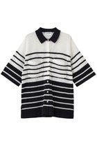 【クラネ/CLANE】のHALF SLEEVE OVER KNIT SHIRT 大人の最旬トレンドファッション&コーディネート founy(ファウニー) ファッション Fashion レディースファッション Fashion for Women トップス・カットソー Cut & Sew Tops ニット Knit Tops & Sweaters シャツ・ブラウス・オフィスカジュアル Elegant Blouses & Button-Ups ロングTシャツ・Tシャツ Longline T-Shirts & Tees ショート Short, Short Length スリット Slit, Slit Detail スリーブ Sleeve, Long Sleeve / Short Sleeve ボーダー Border, Stripe メッシュ Mesh, Net Fabric 新作・新入荷 New Arrivals / New In thumbnail NAVY|ID: prp329100004992291 ipo3291000000037387363