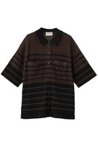 【クラネ/CLANE】のHALF SLEEVE OVER KNIT SHIRT 大人の最旬トレンドファッション&コーディネート founy(ファウニー) ファッション Fashion レディースファッション Fashion for Women トップス・カットソー Cut & Sew Tops ニット Knit Tops & Sweaters シャツ・ブラウス・オフィスカジュアル Elegant Blouses & Button-Ups ロングTシャツ・Tシャツ Longline T-Shirts & Tees ショート Short, Short Length スリット Slit, Slit Detail スリーブ Sleeve, Long Sleeve / Short Sleeve ボーダー Border, Stripe メッシュ Mesh, Net Fabric 新作・新入荷 New Arrivals / New In thumbnail BLACK|ID: prp329100004992291 ipo3291000000037387365