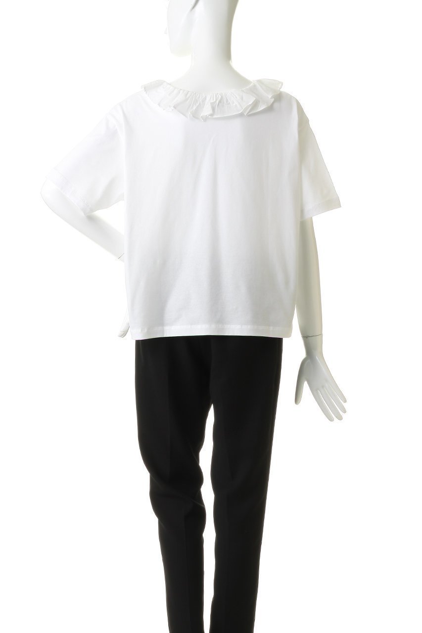 【ミズイロ インド/mizuiro ind】のfrill collar skipper T shirt シャツ 大人の最旬トレンドファッション＆コーディネート founy(ファウニー) 　ファッション　Fashion　レディースファッション　Fashion for Women　トップス・カットソー　Cut & Sew Tops　シャツ・ブラウス・オフィスカジュアル　Elegant Blouses & Button-Ups　ロングTシャツ・Tシャツ　Longline T-Shirts & Tees　カットソー　Cut and Sewn Top　ショート　Short, Short Length　シンプル　Simple, Minimal　スキッパー　Skipper, Open Collar　スリーブ　Sleeve, Long Sleeve / Short Sleeve　ハーフ　Half, Half-Length　フリル　Frill, Ruffle　リラックス　Relax, Relaxed Fit　新作・新入荷　New Arrivals / New In　other-4|ID: prp329100004992292 ipo3291000000037387386