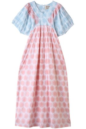 【エスゼット ブロックプリント/SZ Blockprints】のSAI DRESS SUN パフスリーブドレス 大人の最旬トレンドファッション＆コーディネート founy(ファウニー) ファッション Fashion レディースファッション Fashion for Women ワンピース Dresses フォーマル・パーティードレス・結婚式用ドレス Elegant & Casual Dresses チュニック Tunic Tops & Dresses エアリー Airy Texture オリエンタル Oriental Pattern スリーブ Sleeve, Long Sleeve / Short Sleeve チュニック Tunic, Long Top ドレス Dress, One-Piece プリント Print, Printed Pattern マキシ Maxi, Full Length リラックス Relax, Relaxed Fit 夏 Summer 新作・新入荷 New Arrivals / New In 軽量 Lightweight, Ultra Light |ID:prp329100004992309