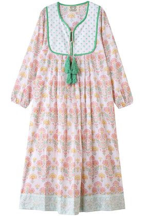【エスゼット ブロックプリント/SZ Blockprints】のKITTY DRESS GERANIUM タッセル付きドレス 大人の最旬トレンドファッション＆コーディネート founy(ファウニー) ファッション Fashion レディースファッション Fashion for Women ワンピース Dresses フォーマル・パーティードレス・結婚式用ドレス Elegant & Casual Dresses チュニック Tunic Tops & Dresses オリエンタル Oriental Pattern タッセル Tassel, Fringe チュニック Tunic, Long Top ドレス Dress, One-Piece ブロック Block, Solid Block Pattern プリント Print, Printed Pattern モダン Modern, Contemporary 新作・新入荷 New Arrivals / New In |ID:prp329100004992310