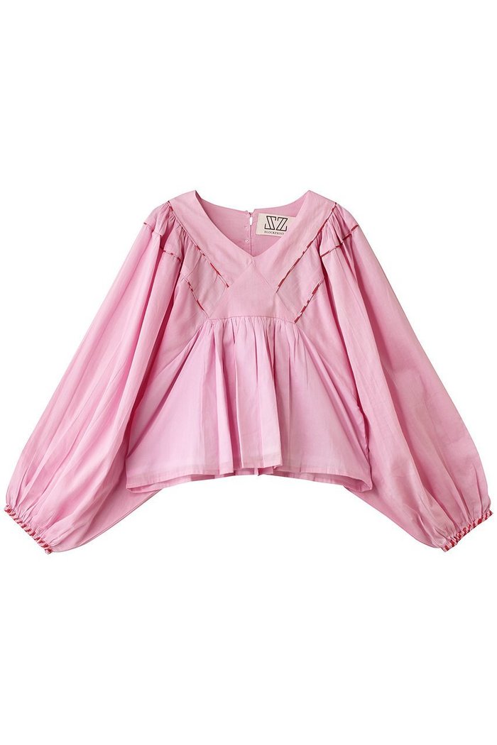 【エスゼット ブロックプリント/SZ Blockprints】のSAI TOP ROSE QUARTZ Vネックボリュームトップス インテリア・キッズ・メンズ・レディースファッション・服の通販 founy(ファウニー) https://founy.com/ ファッション Fashion レディースファッション Fashion for Women トップス・カットソー Cut & Sew Tops シャツ・ブラウス・オフィスカジュアル Elegant Blouses & Button-Ups Vネックトップス V-Neck Tops / V-Cut Neckline Shirts スリーブ Sleeve, Long Sleeve / Short Sleeve ロング Long, Long-Length 夏 Summer 新作・新入荷 New Arrivals / New In 春 Spring S/S・春夏 SS, Spring/Summer, Warm Season |ID: prp329100004992315 ipo3291000000037387602