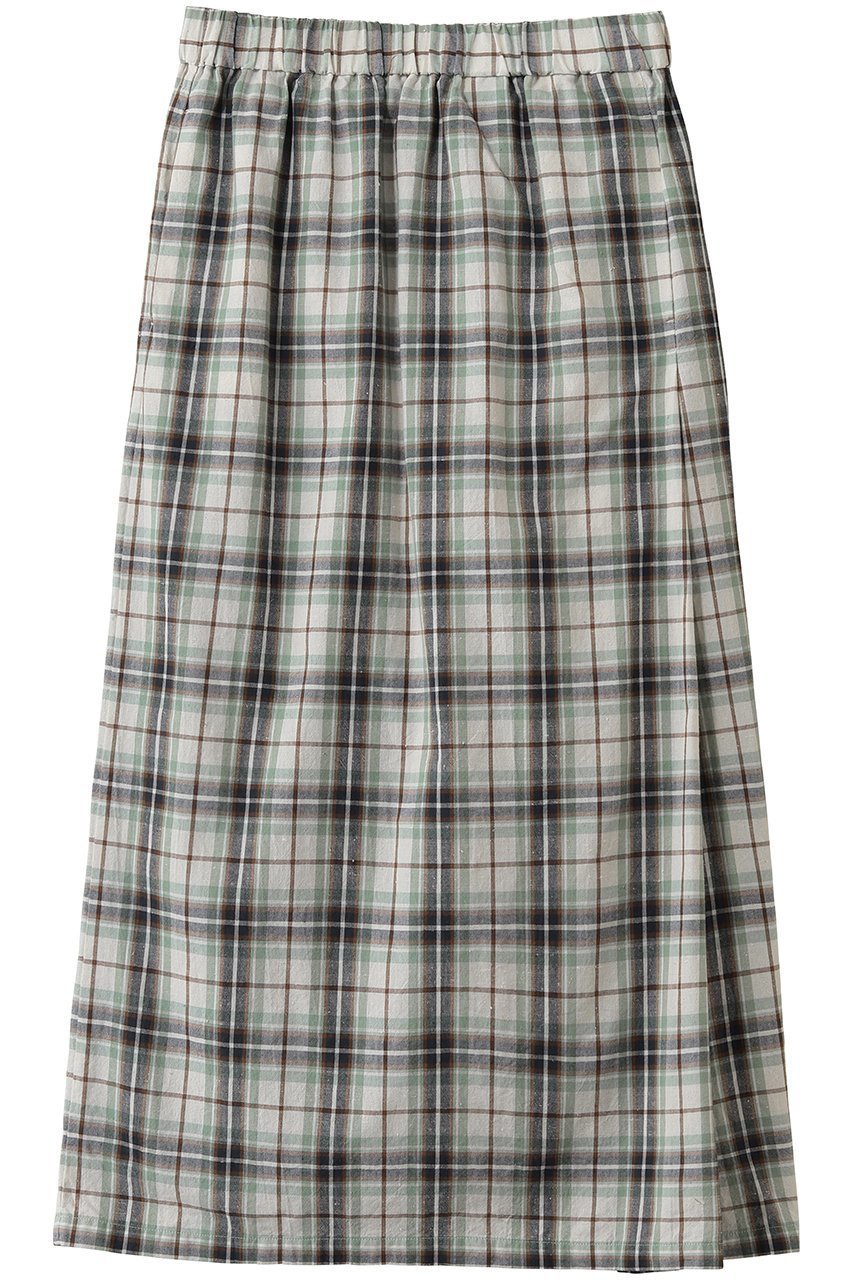 【ミディウミ/MidiUmi】のcheck lap like skirt スカート インテリア・キッズ・メンズ・レディースファッション・服の通販 founy(ファウニー) 　ファッション　Fashion　レディースファッション　Fashion for Women　スカート　Skirts　ロングスカート　Long Skirts / Maxi & Midi Skirts　シンプル　Simple, Minimal　チェック　Check, Plaid, Tartan　ラップ　Wrap, Wrap Design　ロング　Long, Long-Length　夏　Summer　新作・新入荷　New Arrivals / New In　green|ID: prp329100004992317 ipo3291000000037387617