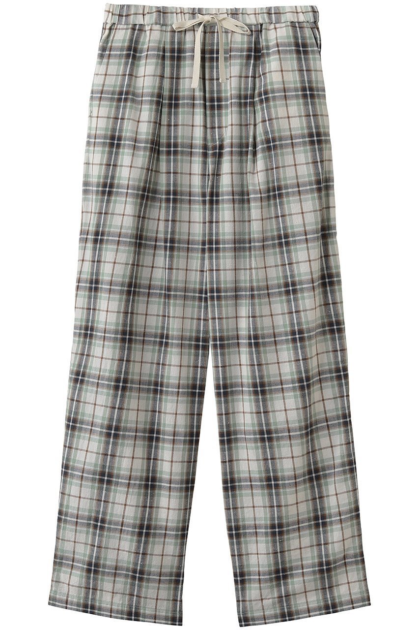 【ミディウミ/MidiUmi】のcheck straight easy PT パンツ インテリア・キッズ・メンズ・レディースファッション・服の通販 founy(ファウニー) 　ファッション　Fashion　レディースファッション　Fashion for Women　パンツ　Pants & Trousers　ストレート　Straight, Straight Cut　チェック　Check, Plaid, Tartan　夏　Summer　新作・新入荷　New Arrivals / New In　春　Spring　S/S・春夏　SS, Spring/Summer, Warm Season　green|ID: prp329100004992318 ipo3291000000037387624