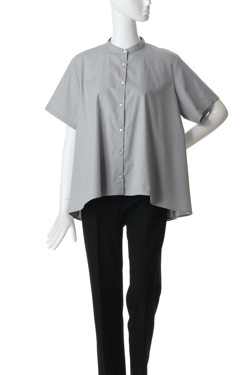 【ミディウミ/MidiUmi】のhalf slv dots A line shirt シャツ 大人の最旬トレンドファッション＆コーディネート founy(ファウニー) 　ファッション　Fashion　レディースファッション　Fashion for Women　トップス・カットソー　Cut & Sew Tops　シャツ・ブラウス・オフィスカジュアル　Elegant Blouses & Button-Ups　なめらか　Smooth, Silky Texture　ショート　Short, Short Length　スリーブ　Sleeve, Long Sleeve / Short Sleeve　ドット　Polka Dot, Dot Pattern　ドレープ　Drape, Draping Fabric　ワイド　Wide, Wide Fit　エレガント 上品　Elegant　新作・新入荷　New Arrivals / New In　other-2|ID: prp329100004992319 ipo3291000000037387633
