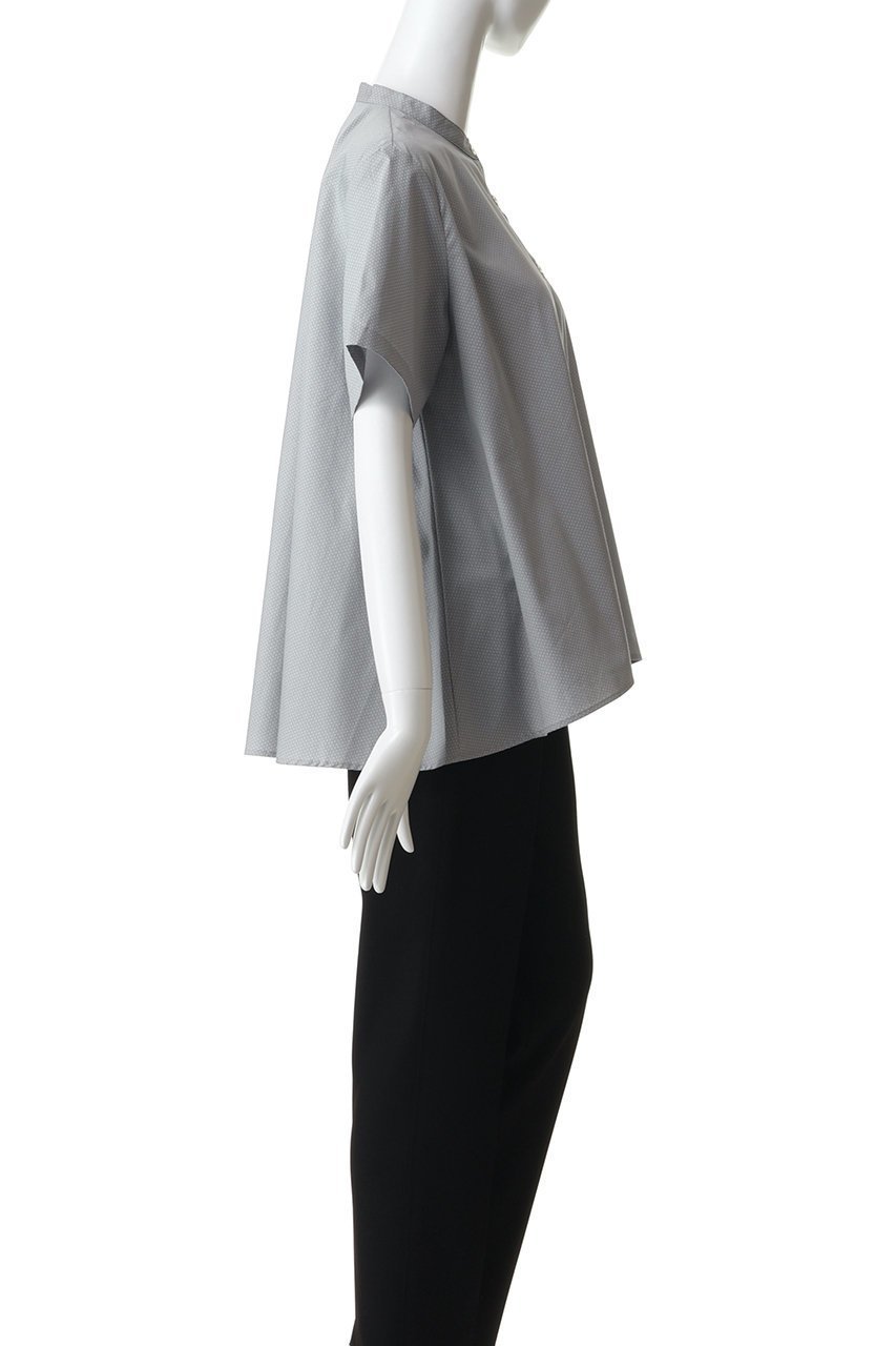 【ミディウミ/MidiUmi】のhalf slv dots A line shirt シャツ 大人の最旬トレンドファッション＆コーディネート founy(ファウニー) 　ファッション　Fashion　レディースファッション　Fashion for Women　トップス・カットソー　Cut & Sew Tops　シャツ・ブラウス・オフィスカジュアル　Elegant Blouses & Button-Ups　なめらか　Smooth, Silky Texture　ショート　Short, Short Length　スリーブ　Sleeve, Long Sleeve / Short Sleeve　ドット　Polka Dot, Dot Pattern　ドレープ　Drape, Draping Fabric　ワイド　Wide, Wide Fit　エレガント 上品　Elegant　新作・新入荷　New Arrivals / New In　other-3|ID: prp329100004992319 ipo3291000000037387634