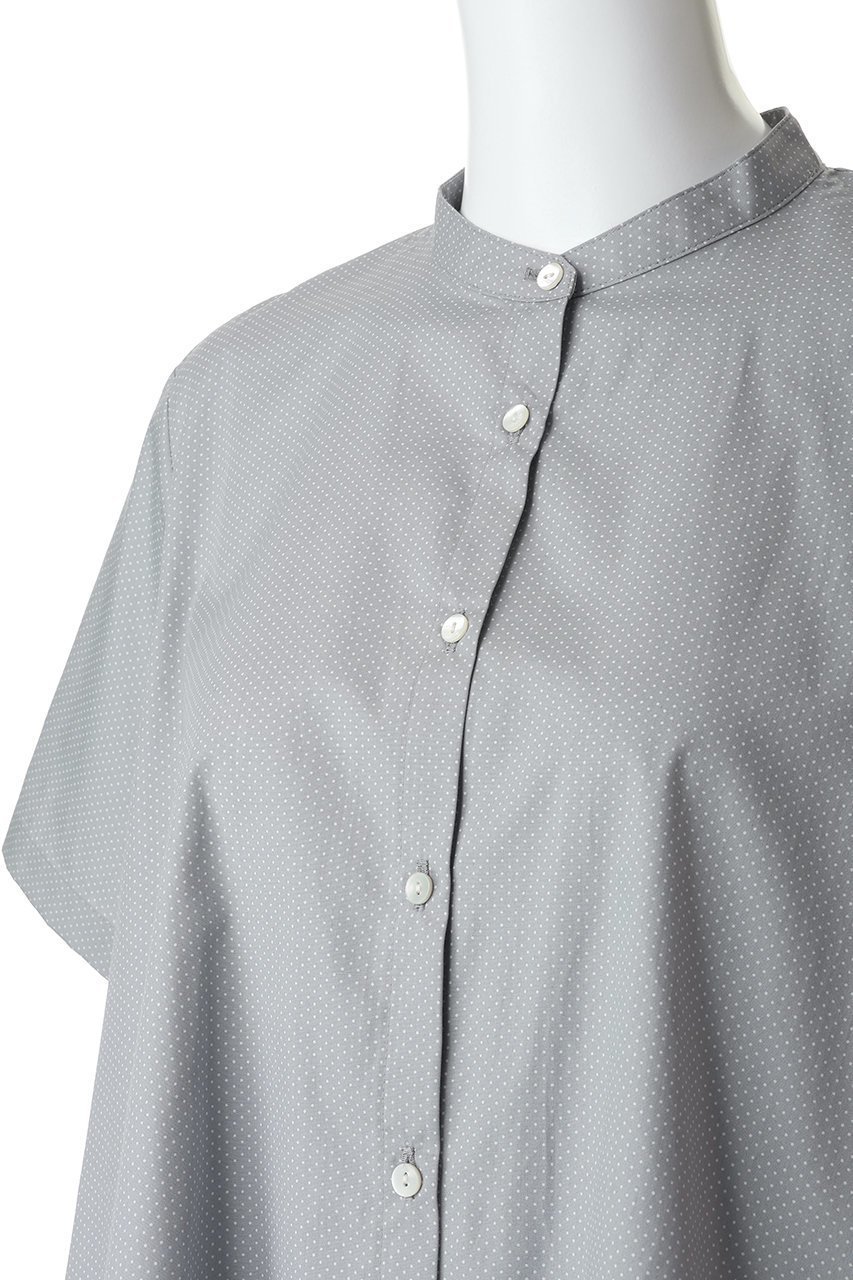 【ミディウミ/MidiUmi】のhalf slv dots A line shirt シャツ 大人の最旬トレンドファッション＆コーディネート founy(ファウニー) 　ファッション　Fashion　レディースファッション　Fashion for Women　トップス・カットソー　Cut & Sew Tops　シャツ・ブラウス・オフィスカジュアル　Elegant Blouses & Button-Ups　なめらか　Smooth, Silky Texture　ショート　Short, Short Length　スリーブ　Sleeve, Long Sleeve / Short Sleeve　ドット　Polka Dot, Dot Pattern　ドレープ　Drape, Draping Fabric　ワイド　Wide, Wide Fit　エレガント 上品　Elegant　新作・新入荷　New Arrivals / New In　other-5|ID: prp329100004992319 ipo3291000000037387636