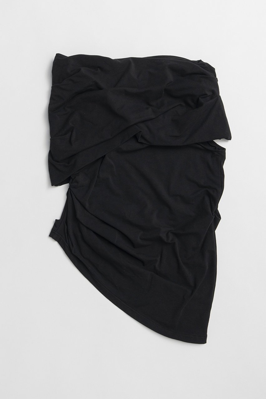 【プランク プロジェクト/PRANK PROJECT】のアシンメトリードレープトップ / Asymmetrical Drape Top 大人の最旬トレンドファッション＆コーディネート founy(ファウニー) 　ファッション　Fashion　レディースファッション　Fashion for Women　トップス・カットソー　Cut & Sew Tops　シャツ・ブラウス・オフィスカジュアル　Elegant Blouses & Button-Ups　ロングTシャツ・Tシャツ　Longline T-Shirts & Tees　カットソー・ベーシックTシャツ　Cut-and-Sewn Tops / Stretch Tees & Basics　アシンメトリー　Asymmetrical Style　カットソー　Cut and Sewn Top　ショート　Short, Short Length　ストレッチ　Stretch, Stretchy Fabric　スリーブ　Sleeve, Long Sleeve / Short Sleeve　ドレープ　Drape, Draping Fabric　ヘムライン　Hemline, Bottom Cut　エレガント 上品　Elegant　新作・新入荷　New Arrivals / New In　 other-1|ID: prp329100004992322 ipo3291000000037387650