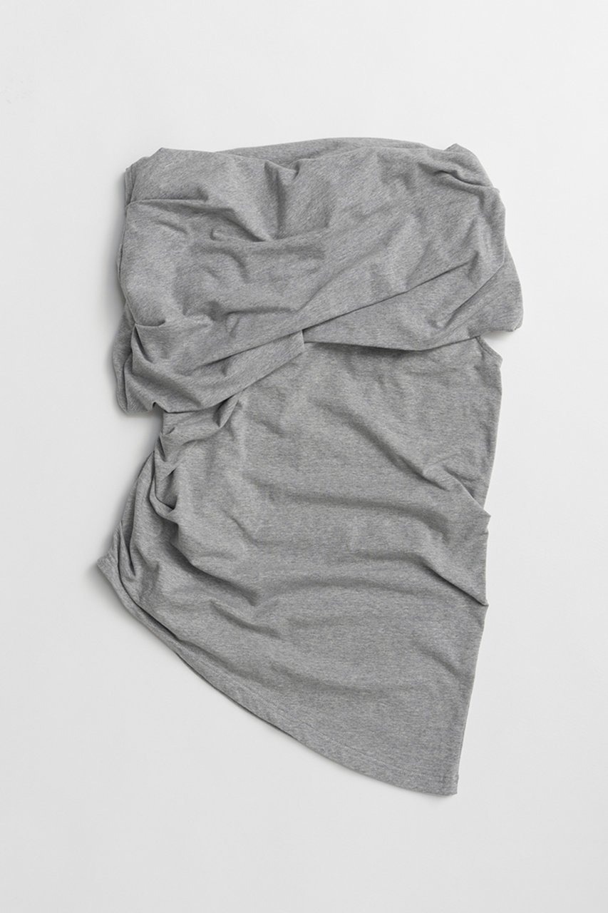 【プランク プロジェクト/PRANK PROJECT】のアシンメトリードレープトップ / Asymmetrical Drape Top インテリア・キッズ・メンズ・レディースファッション・服の通販 founy(ファウニー) 　ファッション　Fashion　レディースファッション　Fashion for Women　トップス・カットソー　Cut & Sew Tops　シャツ・ブラウス・オフィスカジュアル　Elegant Blouses & Button-Ups　ロングTシャツ・Tシャツ　Longline T-Shirts & Tees　カットソー・ベーシックTシャツ　Cut-and-Sewn Tops / Stretch Tees & Basics　アシンメトリー　Asymmetrical Style　カットソー　Cut and Sewn Top　ショート　Short, Short Length　ストレッチ　Stretch, Stretchy Fabric　スリーブ　Sleeve, Long Sleeve / Short Sleeve　ドレープ　Drape, Draping Fabric　ヘムライン　Hemline, Bottom Cut　エレガント 上品　Elegant　新作・新入荷　New Arrivals / New In　GRY(グレー)|ID: prp329100004992322 ipo3291000000037387652