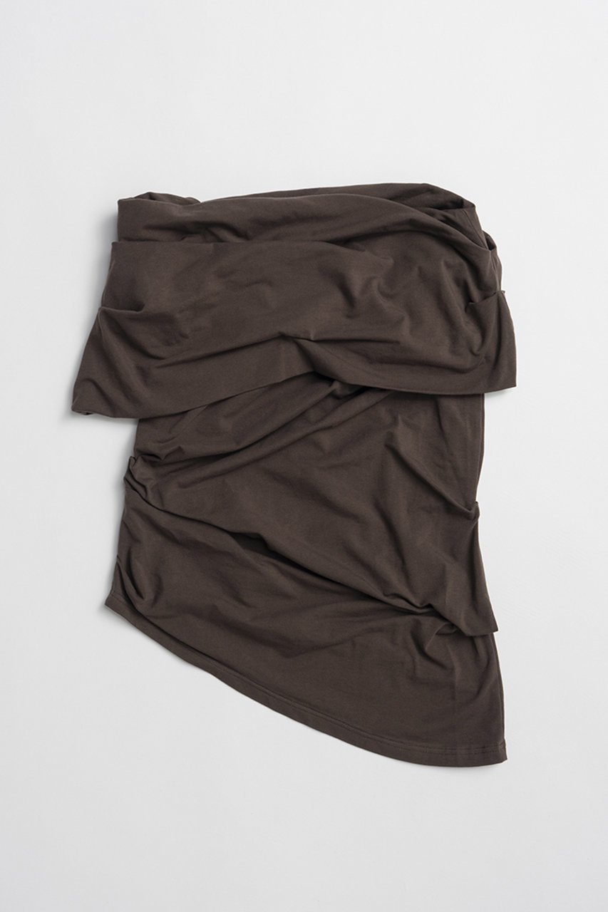 【プランク プロジェクト/PRANK PROJECT】のアシンメトリードレープトップ / Asymmetrical Drape Top 大人の最旬トレンドファッション＆コーディネート founy(ファウニー) 　ファッション　Fashion　レディースファッション　Fashion for Women　トップス・カットソー　Cut & Sew Tops　シャツ・ブラウス・オフィスカジュアル　Elegant Blouses & Button-Ups　ロングTシャツ・Tシャツ　Longline T-Shirts & Tees　カットソー・ベーシックTシャツ　Cut-and-Sewn Tops / Stretch Tees & Basics　アシンメトリー　Asymmetrical Style　カットソー　Cut and Sewn Top　ショート　Short, Short Length　ストレッチ　Stretch, Stretchy Fabric　スリーブ　Sleeve, Long Sleeve / Short Sleeve　ドレープ　Drape, Draping Fabric　ヘムライン　Hemline, Bottom Cut　エレガント 上品　Elegant　新作・新入荷　New Arrivals / New In　other-3|ID: prp329100004992322 ipo3291000000037387655