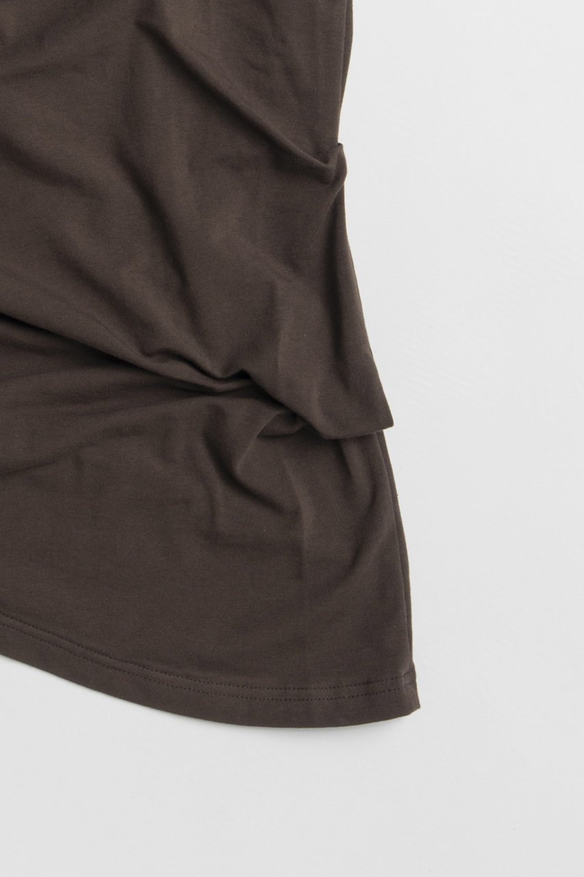 【プランク プロジェクト/PRANK PROJECT】のアシンメトリードレープトップ / Asymmetrical Drape Top 大人の最旬トレンドファッション＆コーディネート founy(ファウニー) 　ファッション　Fashion　レディースファッション　Fashion for Women　トップス・カットソー　Cut & Sew Tops　シャツ・ブラウス・オフィスカジュアル　Elegant Blouses & Button-Ups　ロングTシャツ・Tシャツ　Longline T-Shirts & Tees　カットソー・ベーシックTシャツ　Cut-and-Sewn Tops / Stretch Tees & Basics　アシンメトリー　Asymmetrical Style　カットソー　Cut and Sewn Top　ショート　Short, Short Length　ストレッチ　Stretch, Stretchy Fabric　スリーブ　Sleeve, Long Sleeve / Short Sleeve　ドレープ　Drape, Draping Fabric　ヘムライン　Hemline, Bottom Cut　エレガント 上品　Elegant　新作・新入荷　New Arrivals / New In　other-4|ID: prp329100004992322 ipo3291000000037387656