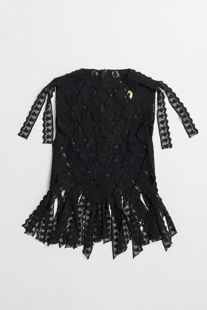 【プランク プロジェクト/PRANK PROJECT】のレーステープトップ / Lace Tape Cross Top インテリア・キッズ・メンズ・レディースファッション・服の通販 founy(ファウニー) https://founy.com/ ファッション Fashion レディースファッション Fashion for Women トップス・カットソー Cut & Sew Tops シャツ・ブラウス・オフィスカジュアル Elegant Blouses & Button-Ups おすすめ Recommended / Our Picks インナー Innerwear キャミソール Camisole, Spaghetti Strap Top ショート Short, Short Length スリーブ Sleeve, Long Sleeve / Short Sleeve フリンジ Fringe, Tassel レース Lace, Lace Fabric 新作・新入荷 New Arrivals / New In |ID: prp329100004992323 ipo3291000000037387662
