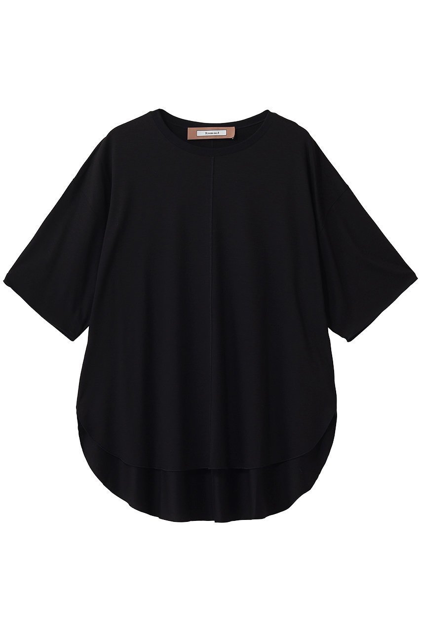 【ルームエイト/Room no.8】のTENCEL ラウンドヘム ハーフスリーブ Tシャツ 大人の最旬トレンドファッション＆コーディネート founy(ファウニー) 　ファッション　Fashion　レディースファッション　Fashion for Women　トップス・カットソー　Cut & Sew Tops　シャツ・ブラウス・オフィスカジュアル　Elegant Blouses & Button-Ups　ロングTシャツ・Tシャツ　Longline T-Shirts & Tees　カットソー・ベーシックTシャツ　Cut-and-Sewn Tops / Stretch Tees & Basics　カットソー　Cut and Sewn Top　ショート　Short, Short Length　スリーブ　Sleeve, Long Sleeve / Short Sleeve　センター　Center, Center Line　ハーフ　Half, Half-Length　バランス　Balance, Style Balance　フロント　Front, Front Design　新作・新入荷　New Arrivals / New In　 other-1|ID: prp329100004992324 ipo3291000000037387672