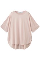 【ルームエイト/Room no.8】のTENCEL ラウンドヘム ハーフスリーブ Tシャツ D ピンク|ID: prp329100004992324 ipo3291000000037387676