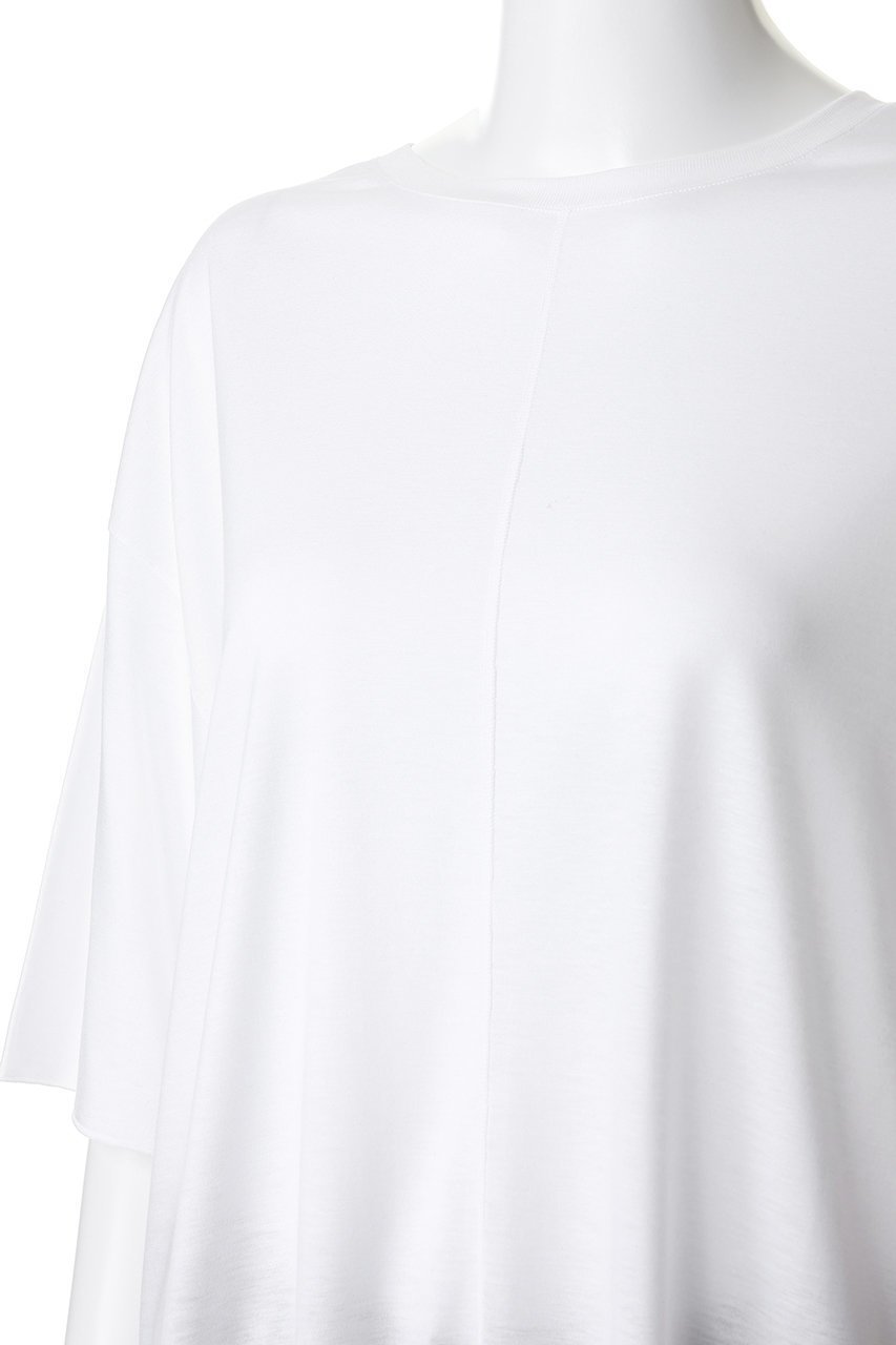【ルームエイト/Room no.8】のTENCEL ラウンドヘム ハーフスリーブ Tシャツ 大人の最旬トレンドファッション＆コーディネート founy(ファウニー) 　ファッション　Fashion　レディースファッション　Fashion for Women　トップス・カットソー　Cut & Sew Tops　シャツ・ブラウス・オフィスカジュアル　Elegant Blouses & Button-Ups　ロングTシャツ・Tシャツ　Longline T-Shirts & Tees　カットソー・ベーシックTシャツ　Cut-and-Sewn Tops / Stretch Tees & Basics　カットソー　Cut and Sewn Top　ショート　Short, Short Length　スリーブ　Sleeve, Long Sleeve / Short Sleeve　センター　Center, Center Line　ハーフ　Half, Half-Length　バランス　Balance, Style Balance　フロント　Front, Front Design　新作・新入荷　New Arrivals / New In　other-5|ID: prp329100004992324 ipo3291000000037387680