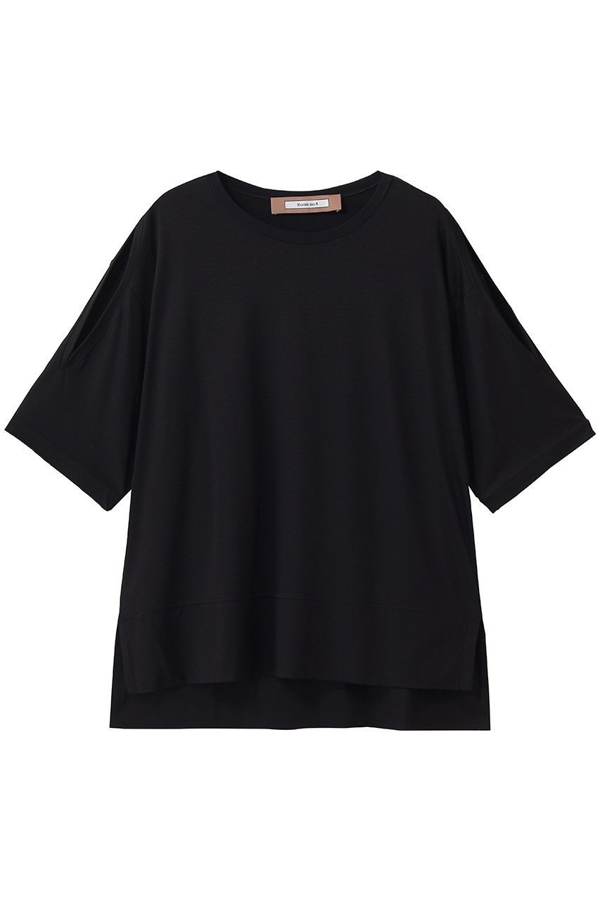 【ルームエイト/Room no.8】のTENCEL ショルダー-スリット Tシャツ 大人の最旬トレンドファッション＆コーディネート founy(ファウニー) 　ファッション　Fashion　レディースファッション　Fashion for Women　トップス・カットソー　Cut & Sew Tops　シャツ・ブラウス・オフィスカジュアル　Elegant Blouses & Button-Ups　ロングTシャツ・Tシャツ　Longline T-Shirts & Tees　カットソー・ベーシックTシャツ　Cut-and-Sewn Tops / Stretch Tees & Basics　なめらか　Smooth, Silky Texture　ショルダー　Shoulder, Shoulder Strap　ショート　Short, Short Length　シンプル　Simple, Minimal　スリット　Slit, Slit Detail　スリーブ　Sleeve, Long Sleeve / Short Sleeve　トレンド　Trend, Trending Now　ボトム　Bottoms, Lower Wear　新作・新入荷　New Arrivals / New In　 other-1|ID: prp329100004992325 ipo3291000000037387681