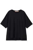 【ルームエイト/Room no.8】のTENCEL ショルダー-スリット Tシャツ ブラック|ID: prp329100004992325 ipo3291000000037387682