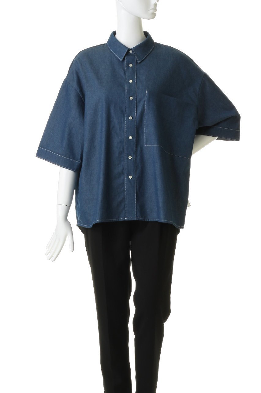 【ミディウミ/MidiUmi】のbig pocket denim shirt シャツ 大人の最旬トレンドファッション＆コーディネート founy(ファウニー) 　ファッション　Fashion　レディースファッション　Fashion for Women　トップス・カットソー　Cut & Sew Tops　シャツ・ブラウス・オフィスカジュアル　Elegant Blouses & Button-Ups　ショート　Short, Short Length　スリーブ　Sleeve, Long Sleeve / Short Sleeve　デニム　Denim, Jeans Material　フロント　Front, Front Design　ポケット　Pocket, Pocket Detail　エレガント 上品　Elegant　新作・新入荷　New Arrivals / New In　other-2|ID: prp329100004992329 ipo3291000000037387712