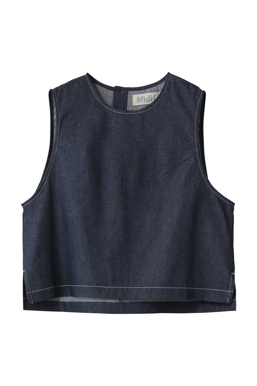 【ミディウミ/MidiUmi】のcompact denim vest ベスト インテリア・キッズ・メンズ・レディースファッション・服の通販 founy(ファウニー) 　ファッション　Fashion　レディースファッション　Fashion for Women　アウター　Coat / Outerwear Collection　レディースジャケット・軽アウター　Jackets　ショート　Short, Short Length　シンプル　Simple, Minimal　ジャケット　Jacket, Outerwear　デニム　Denim, Jeans Material　トレンド　Trend, Trending Now　バランス　Balance, Style Balance　ベスト　Vest, Waistcoat　ボトム　Bottoms, Lower Wear　新作・新入荷　New Arrivals / New In　navy|ID: prp329100004992330 ipo3291000000037387718