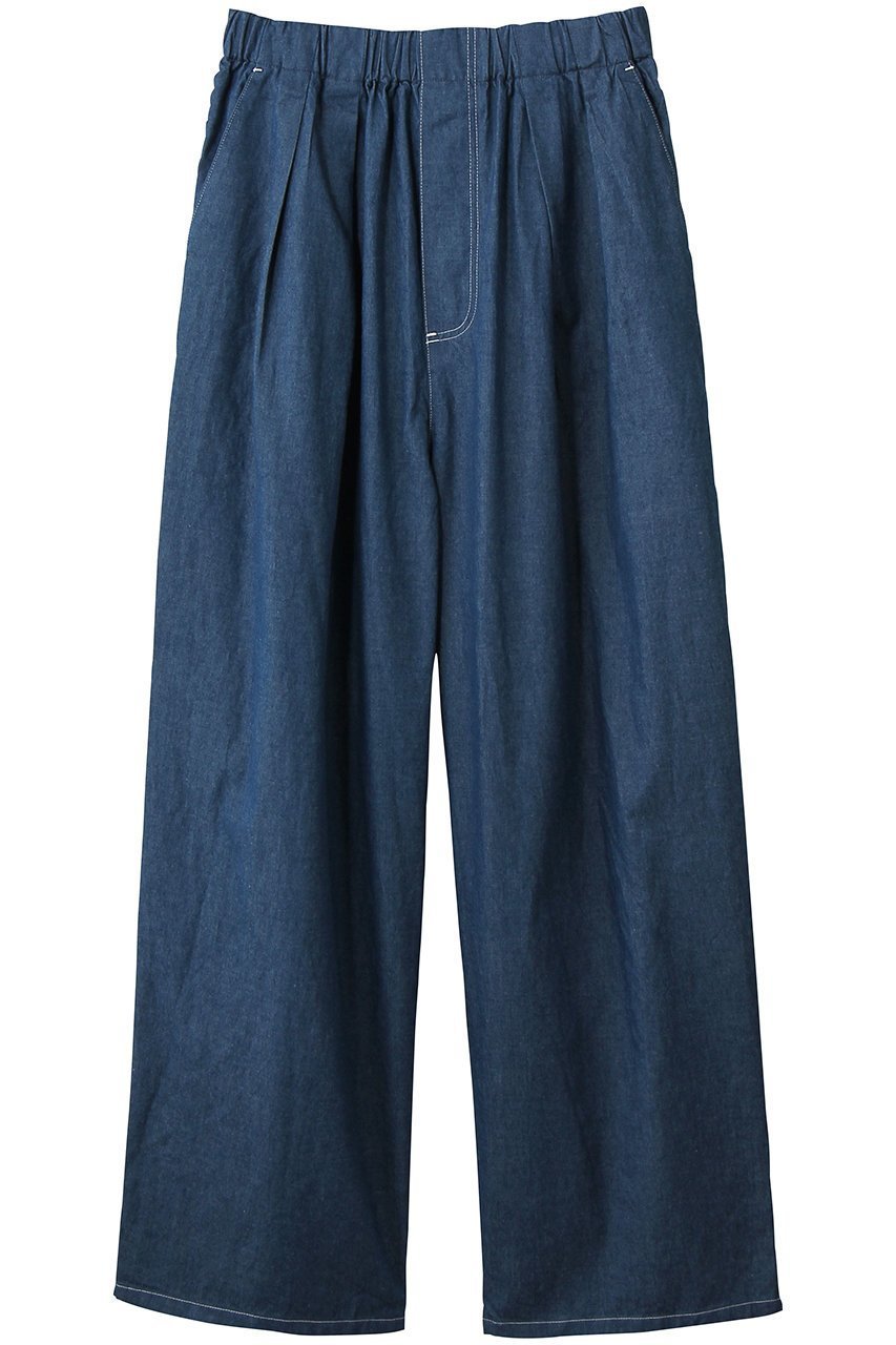 【ミディウミ/MidiUmi】のdenim tuck wide easy PT パンツ インテリア・キッズ・メンズ・レディースファッション・服の通販 founy(ファウニー) 　ファッション　Fashion　レディースファッション　Fashion for Women　パンツ　Pants & Trousers　デニム　Denim, Jeans Material　フロント　Front, Front Design　ワイド　Wide, Wide Fit　エレガント 上品　Elegant　夏　Summer　新作・新入荷　New Arrivals / New In　blue|ID: prp329100004992331 ipo3291000000037387725