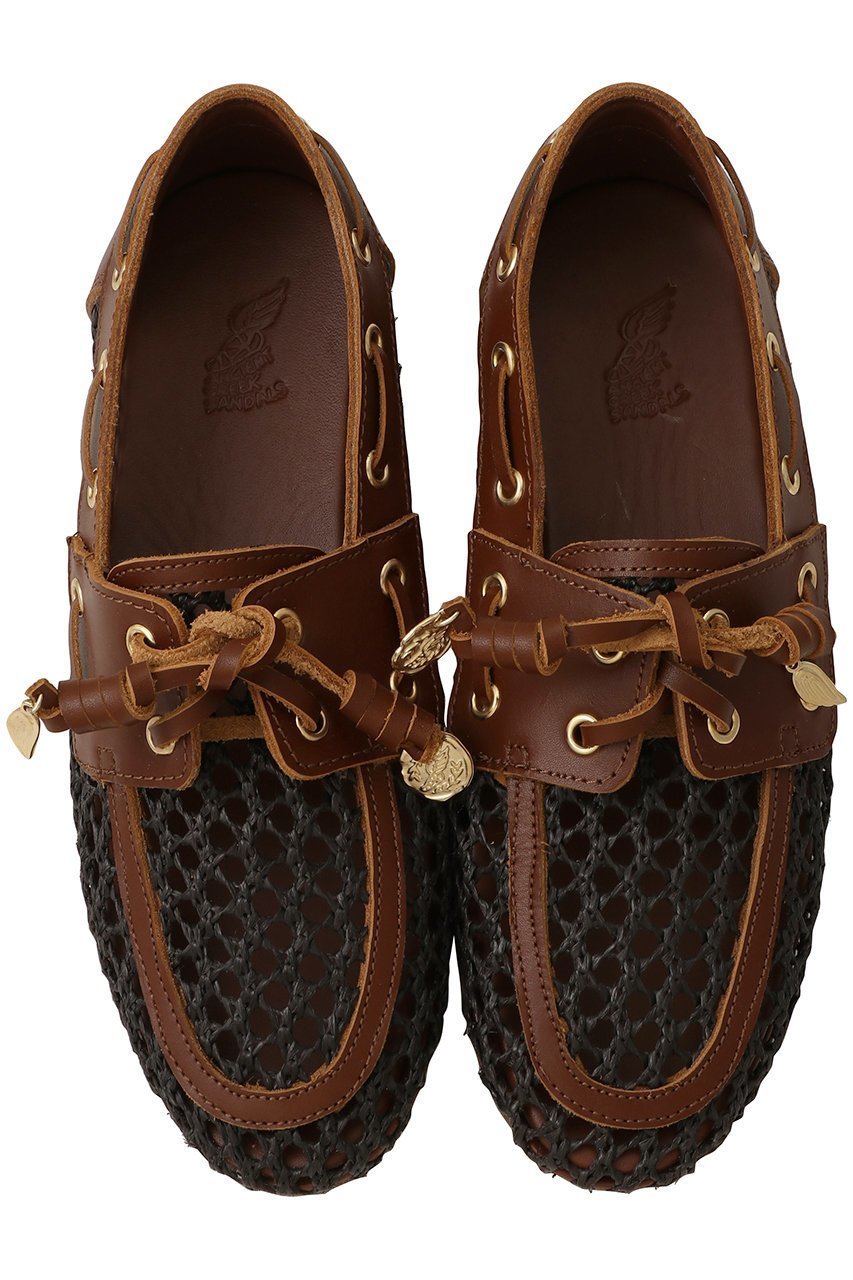 【エンシェント グリーク サンダルズ/ANCIENT GREEK SANDALS】のPLIARIA メッシュコンビモカシン インテリア・キッズ・メンズ・レディースファッション・服の通販 founy(ファウニー) 　ファッション　Fashion　レディースファッション　Fashion for Women　クラシカル　Classical, Vintage-Inspired　シューズ　Shoes, Footwear　フラット　Flat, Flat Shoes　メッシュ　Mesh, Net Fabric　リゾート　Resort, Vacation Style　リラックス　Relax, Relaxed Fit　新作・新入荷　New Arrivals / New In　ブラウン|ID: prp329100004992979 ipo3291000000037394800
