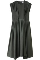 【ランバン オン ブルー/LANVIN en Bleu】のスクエアフリルコンビワンピース 大人の最旬トレンドファッション＆コーディネート founy(ファウニー) ファッション Fashion レディースファッション Fashion for Women ワンピース Dresses チュニック Tunic Tops & Dresses イレギュラー Irregular Design サンダル Sandals, Summer Shoes シアー Sheer, See-Through ストレッチ Stretch, Stretchy Fabric チュニック Tunic, Long Top ドッキング Docking, Mixed Material フラット Flat, Flat Shoes フリル Frill, Ruffle ロング Long, Long-Length エレガント 上品 Elegant 新作・新入荷 New Arrivals / New In thumbnail カーキ|ID: prp329100004992990 ipo3291000000037394880