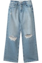 【マザー/MOTHER】のTHE MID RISE MAVEN SNEAK ダメージワイドデニム (REE) ライトブルー|ID: prp329100004992992 ipo3291000000037394895
