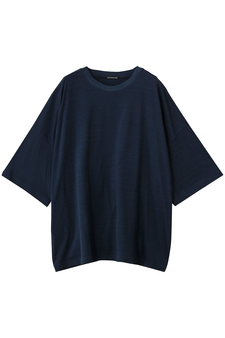 【ミズイロ インド/mizuiro ind】のcrew neck wide tunic チュニック インテリア・キッズ・メンズ・レディースファッション・服の通販 founy(ファウニー) 　ファッション　Fashion　レディースファッション　Fashion for Women　ワンピース　Dresses　チュニック　Tunic Tops & Dresses　シンプル　Simple, Minimal　チュニック　Tunic, Long Top　バランス　Balance, Style Balance　フォルム　Silhouette, Form　リラックス　Relax, Relaxed Fit　ワイド　Wide, Wide Fit　新作・新入荷　New Arrivals / New In　navy|ID: prp329100004993002 ipo3291000000037394973