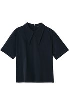 【ミズイロ インド/mizuiro ind】のlong collar T shit Tシャツ 大人の最旬トレンドファッション＆コーディネート founy(ファウニー) ファッション Fashion レディースファッション Fashion for Women トップス・カットソー Cut & Sew Tops シャツ・ブラウス・オフィスカジュアル Elegant Blouses & Button-Ups ロングTシャツ・Tシャツ Longline T-Shirts & Tees カットソー・ベーシックTシャツ Cut-and-Sewn Tops / Stretch Tees & Basics ショート Short, Short Length シンプル Simple, Minimal スリーブ Sleeve, Long Sleeve / Short Sleeve デニム Denim, Jeans Material ボトム Bottoms, Lower Wear エレガント 上品 Elegant 新作・新入荷 New Arrivals / New In thumbnail navy|ID: prp329100004993003 ipo3291000000037394979