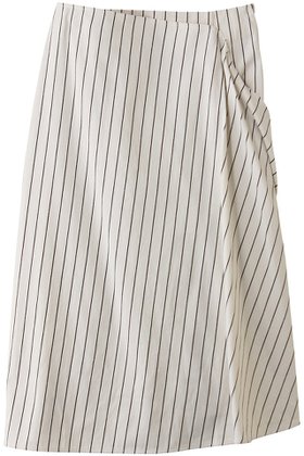【ミズイロ インド/mizuiro ind】 stripe asymmetry drape SK スカート大人の最旬トレンドファッション＆コーディネート founy(ファウニー) ファッション Fashion レディースファッション Fashion for Women スカート Skirts ロングスカート Long Skirts / Maxi & Midi Skirts アシンメトリー Asymmetrical Style シンプル Simple, Minimal ストライプ Stripe, Striped Pattern ロング Long, Long-Length エレガント 上品 Elegant 新作・新入荷 New Arrivals / New In |ID:prp329100004993017
