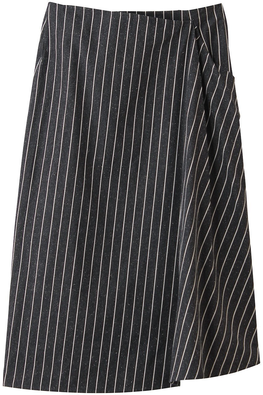 【ミズイロ インド/mizuiro ind】のstripe asymmetry drape SK スカート インテリア・キッズ・メンズ・レディースファッション・服の通販 founy(ファウニー) 　ファッション　Fashion　レディースファッション　Fashion for Women　スカート　Skirts　ロングスカート　Long Skirts / Maxi & Midi Skirts　アシンメトリー　Asymmetrical Style　シンプル　Simple, Minimal　ストライプ　Stripe, Striped Pattern　ロング　Long, Long-Length　エレガント 上品　Elegant　新作・新入荷　New Arrivals / New In　c.grayA|ID: prp329100004993017 ipo3291000000037395102