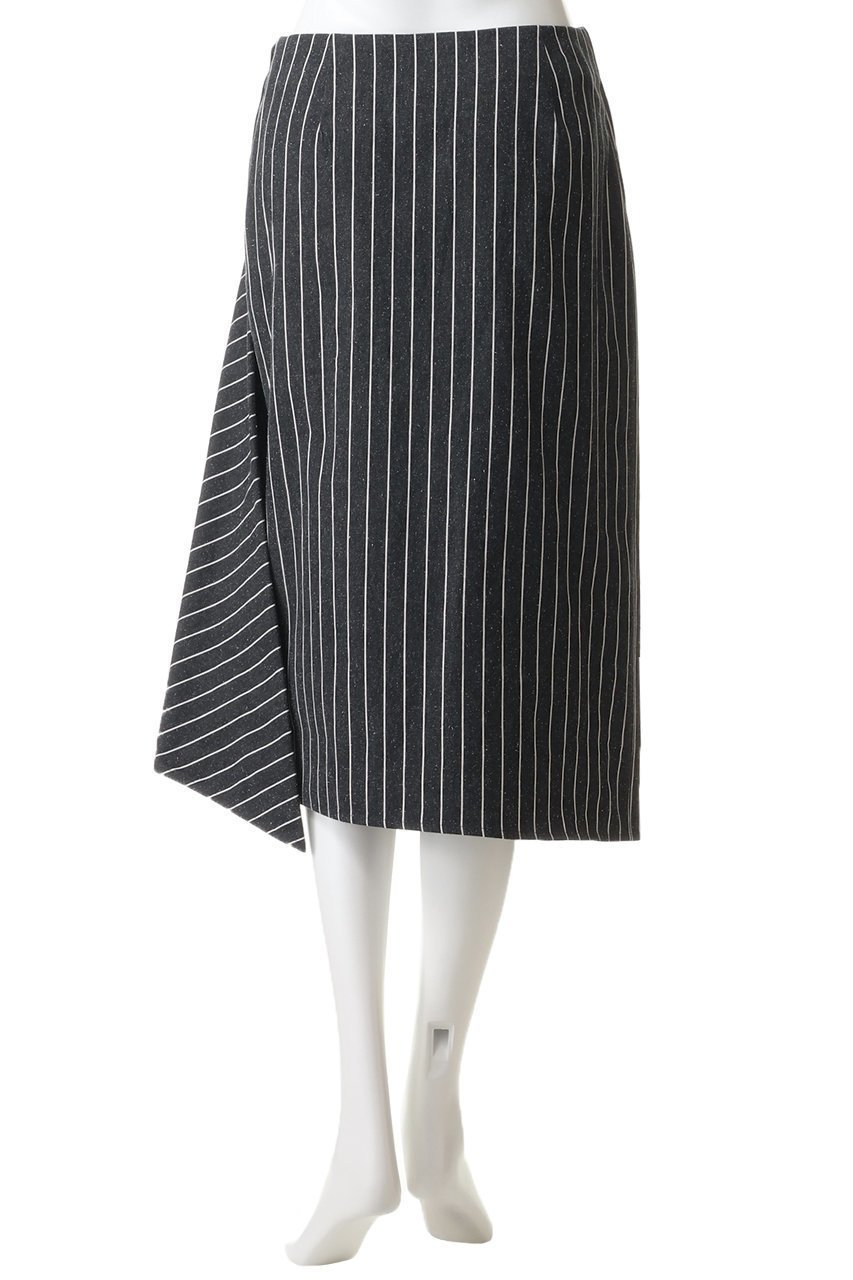 【ミズイロ インド/mizuiro ind】のstripe asymmetry drape SK スカート 大人の最旬トレンドファッション＆コーディネート founy(ファウニー) 　ファッション　Fashion　レディースファッション　Fashion for Women　スカート　Skirts　ロングスカート　Long Skirts / Maxi & Midi Skirts　アシンメトリー　Asymmetrical Style　シンプル　Simple, Minimal　ストライプ　Stripe, Striped Pattern　ロング　Long, Long-Length　エレガント 上品　Elegant　新作・新入荷　New Arrivals / New In　other-4|ID: prp329100004993017 ipo3291000000037395107