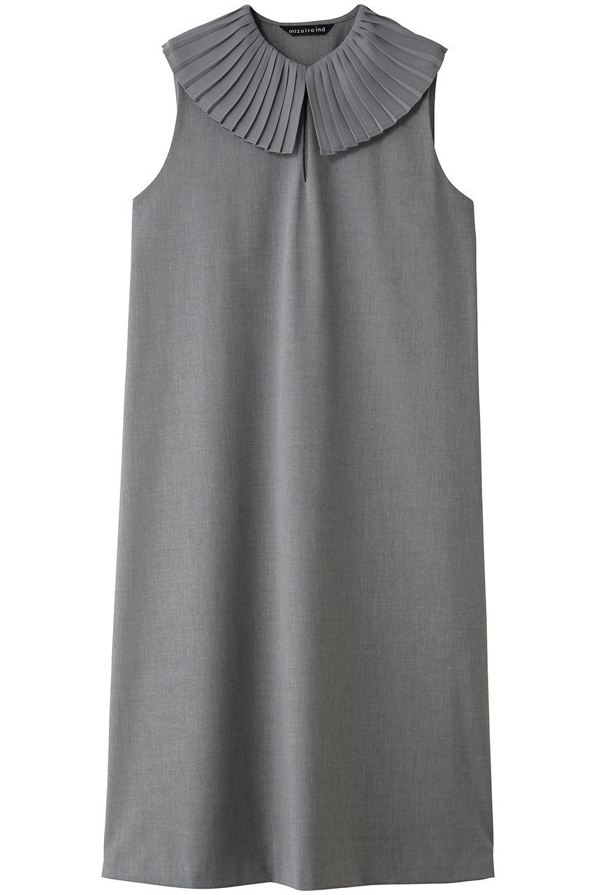 【ミズイロ インド/mizuiro ind】のpleats collar N/S OP ワンピース インテリア・キッズ・メンズ・レディースファッション・服の通販 founy(ファウニー) ファッション Fashion レディースファッション Fashion for Women ワンピース Dresses チュニック Tunic Tops & Dresses ストレッチ Stretch, Stretchy Fabric チュニック Tunic, Long Top ノースリーブ Sleeveless, No-Sleeve プリーツ Pleats, Pleated ロング Long, Long-Length エレガント 上品 Elegant 吸水 Absorbent, Quick-Dry 新作・新入荷 New Arrivals / New In gray|ID: prp329100004993023 ipo3291000000037395136