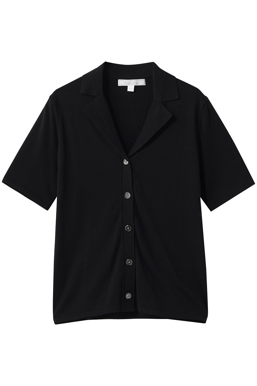 【ブルックス ブラザーズ/Brooks Brothers】のシルク/コットン ショートスリーブ オープンカラー カーディガン インテリア・キッズ・メンズ・レディースファッション・服の通販 founy(ファウニー) 　ファッション　Fashion　レディースファッション　Fashion for Women　トップス・カットソー　Cut & Sew Tops　ニット　Knit Tops & Sweaters　カーディガン・羽織り　Layered Style Cardigans　なめらか　Smooth, Silky Texture　カーディガン　Cardigan, Knitwear　クラシカル　Classical, Vintage-Inspired　ショート　Short, Short Length　シルク　Silk, 100% Silk　シンプル　Simple, Minimal　スリーブ　Sleeve, Long Sleeve / Short Sleeve　セーター　Sweater, Knitwear　ドレス　Dress, One-Piece　ビジネス 仕事 通勤　Business / Work / Commuting　フレア　Flare, Flared　ペンシル　Pencil, Pencil Skirt　半袖　Short Sleeve, Half Sleeve　夏　Summer　新作・新入荷　New Arrivals / New In　ブラック|ID: prp329100004993024 ipo3291000000037395145