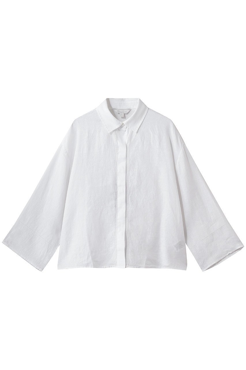 【ブルックス ブラザーズ/Brooks Brothers】のアイリッシュリネン リラックスフィット ワイドスリーブ クロップドシャツ インテリア・キッズ・メンズ・レディースファッション・服の通販 founy(ファウニー) 　ファッション　Fashion　レディースファッション　Fashion for Women　トップス・カットソー　Cut & Sew Tops　シャツ・ブラウス・オフィスカジュアル　Elegant Blouses & Button-Ups　吸水　Absorbent, Quick-Dry　ショルダー　Shoulder, Shoulder Strap　スリーブ　Sleeve, Long Sleeve / Short Sleeve　ドロップ　Drop Shoulder, Dropped Style　ネップ　Nepp, Slub Yarn　ビーチ　Beach, Seaside　フィット　Fit, Slim Fit　フロント　Front, Front Design　水着　Swimsuit, Swimwear　リネン　Linen, Linen Fabric　リラックス　Relax, Relaxed Fit　ロング　Long, Long-Length　ワイド　Wide, Wide Fit　夏　Summer　新作・新入荷　New Arrivals / New In　ホワイト|ID: prp329100004993027 ipo3291000000037395163