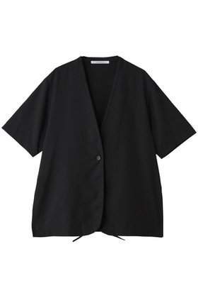 【ミディウミソリッド/MIDIUMISOLID】のno collar drawstring shirt シャツ 大人の最旬トレンドファッション＆コーディネート founy(ファウニー) ファッション Fashion レディースファッション Fashion for Women トップス・カットソー Cut & Sew Tops シャツ・ブラウス・オフィスカジュアル Elegant Blouses & Button-Ups ショート Short, Short Length スリーブ Sleeve, Long Sleeve / Short Sleeve ドローストリング Drawstring, Pull Cord エレガント 上品 Elegant 新作・新入荷 New Arrivals / New In |ID:prp329100004993044